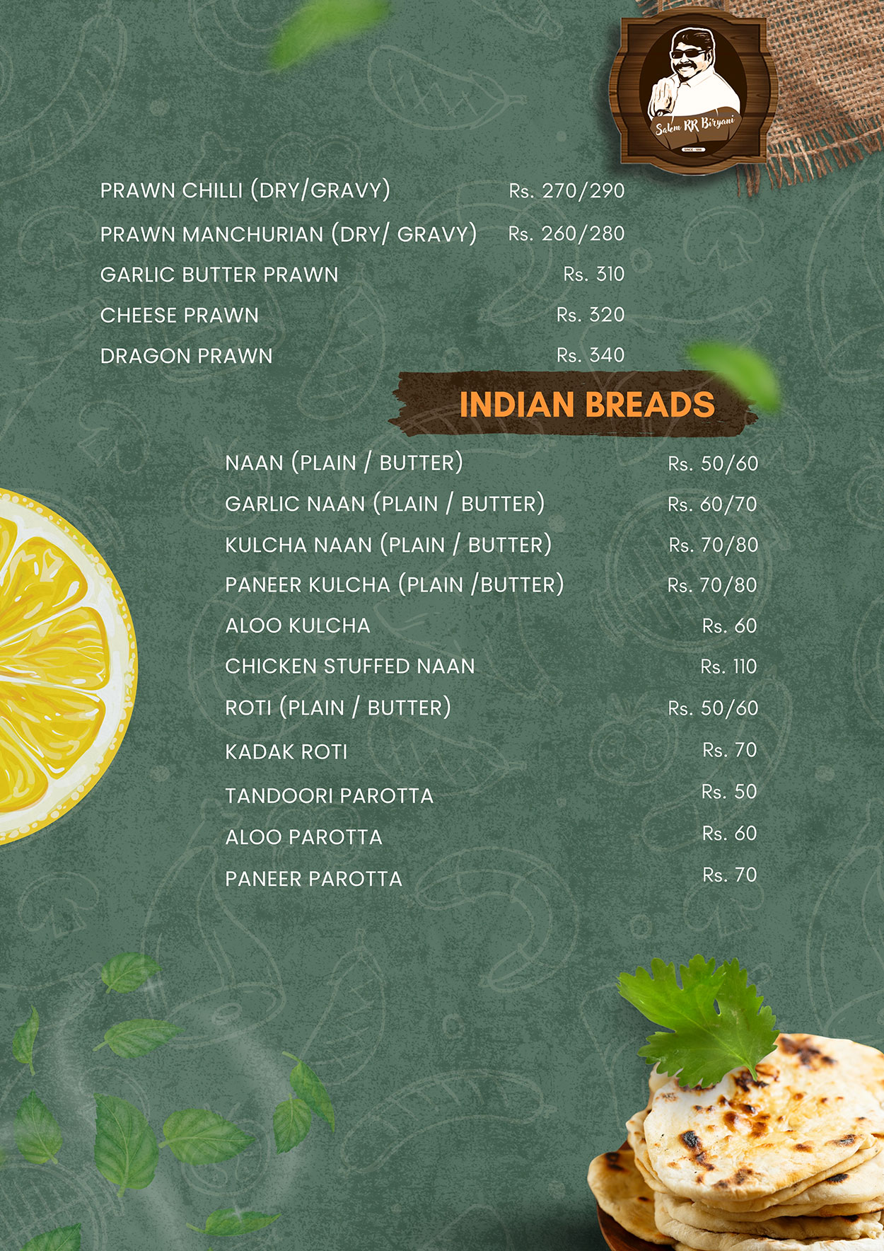 Menu Page 9